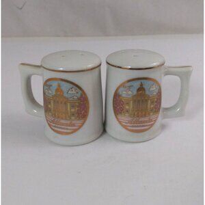 Vintage Scotty MCA Chokin 24K Gold Atlanta Georgia 2.25" Salt & Pepper Shakers